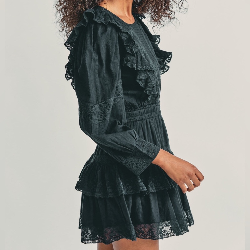 Loveshackfancy Santorini Dress in Black, worn once XS 100% cotton - Picture 3 of 7